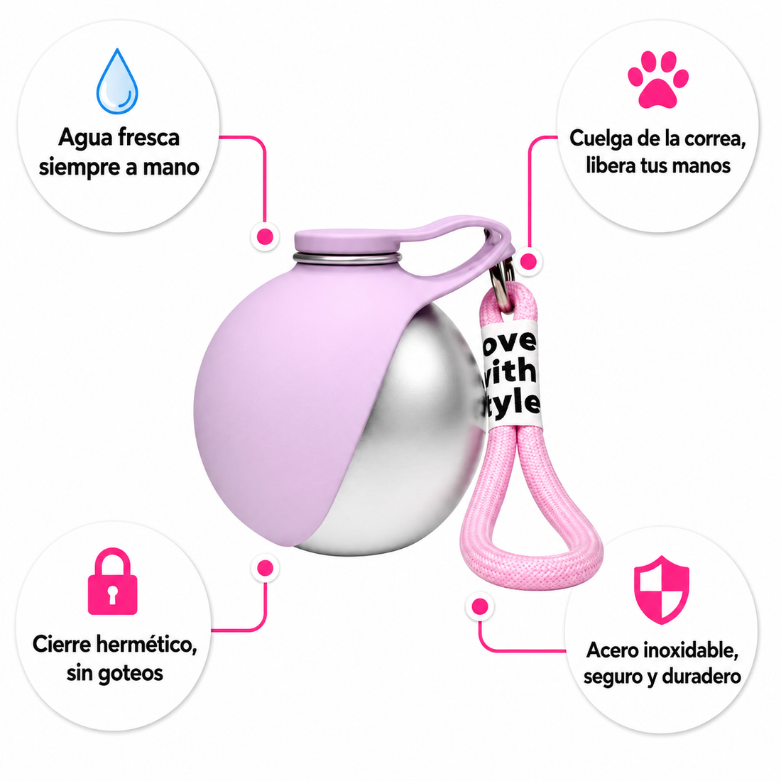 Hydropaw™ Botella de agua portátil
